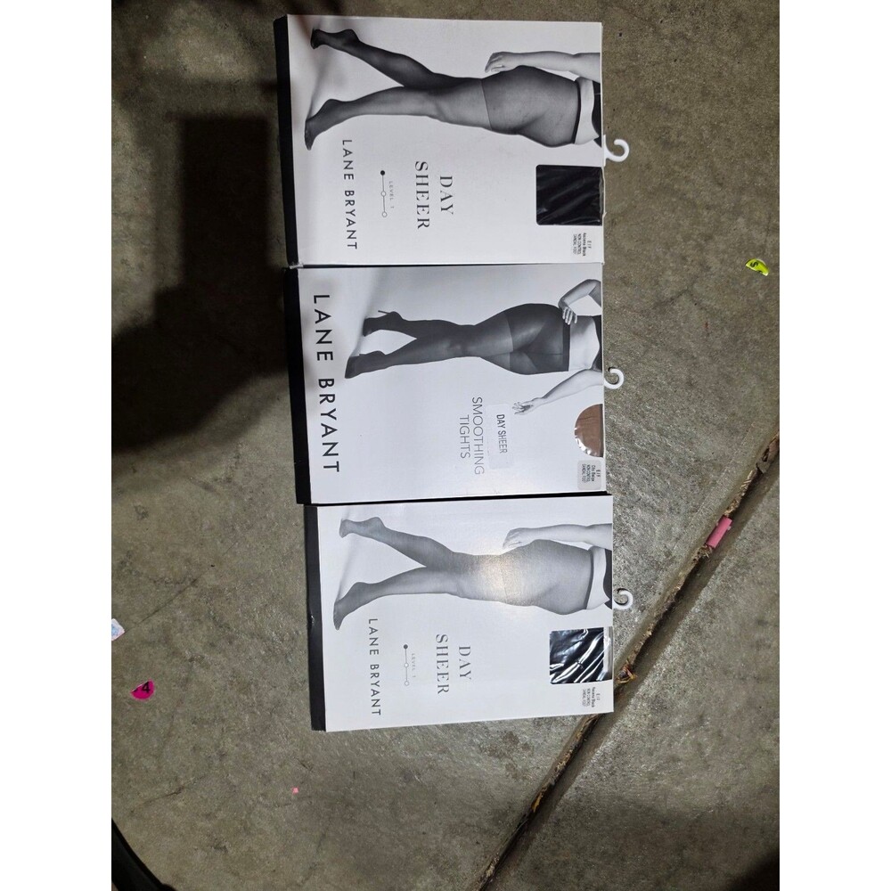 Lane Bryant Fleece Lined Tights 2 Pairs Plus Size 2X/3X Black C2-3-4-6-7 New
